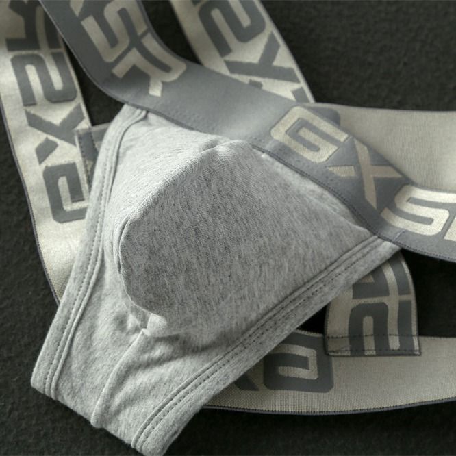2PCS Men's Panties Jockstrap Men Underwear Gay Thong Man Briefs Underpants Slip Sexy Cotton Pouch Cuecas Thongs Homme G String New GXSR men's underwear cotton sexy cross back hollow low waist