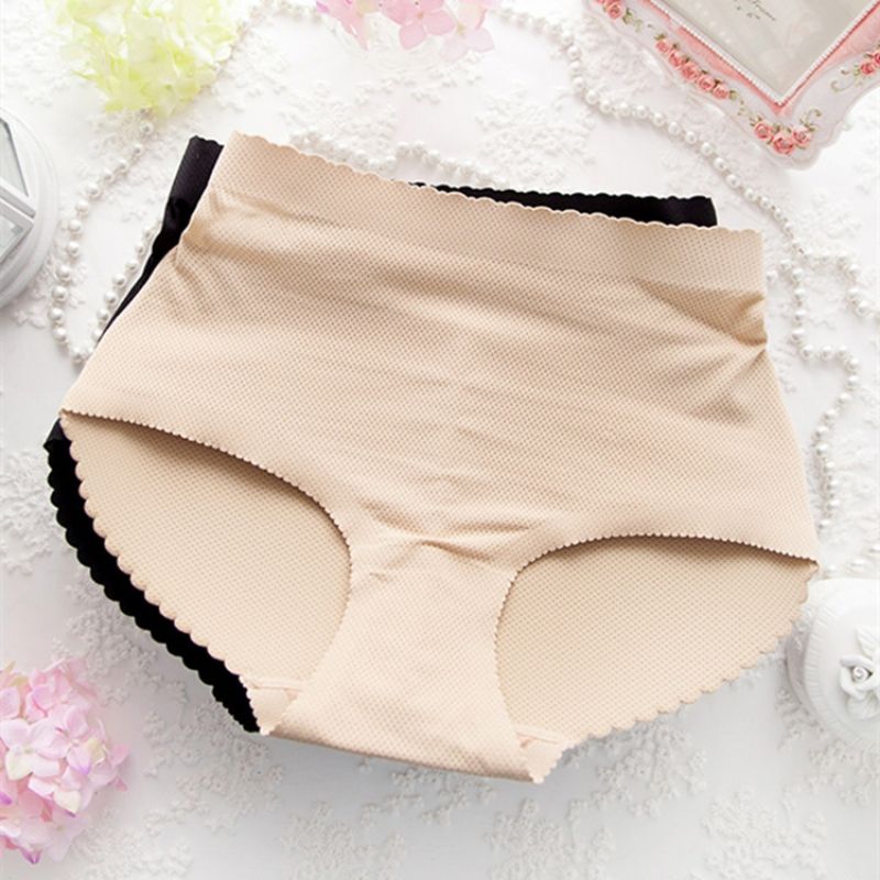 Women Padded Push Up Shapewear Panties Butt Lifter Shaper Fake Ass Buttocks Hip Pads Invisible Control Briefs Slimming Underwear Women Body Shaper Buttocks Padded Panties Mid-Waist Hip Pad Fake Butt