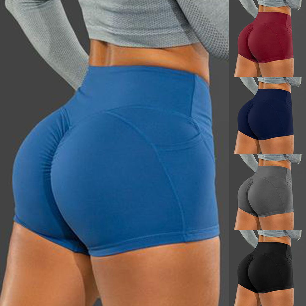 Impact Shorts Women Seamless Gym Wear Yoga Band Sports Workout Fitness Leggings Running clothing Scrunch Butt Tights Seamless Scrunch Bum Yoga Short Ribbed High Waist Band Gym Short High Stretch Work