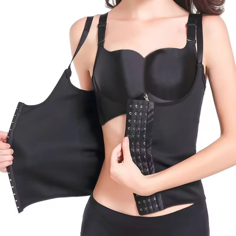 Waist Trainer Vest Slimming Corset for Weight Loss Body Shaper Sauna Suit Compression Shirt Belly Girdle Tops Shapewear Strap Waist Trainer Tank Top For Women Zipper Body Shaper Tummy Control Sleevele