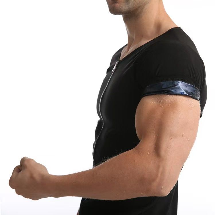 Men's Sauna Suit Shirt - Heat Trapping Sweat Compression Vest, Shapewear Top, Gym Exercise Versatile Shaper Waist Trainer Men Body Shaper Waist Trainer Sauna Suit Sweat Vest Slimming Underwear Weight