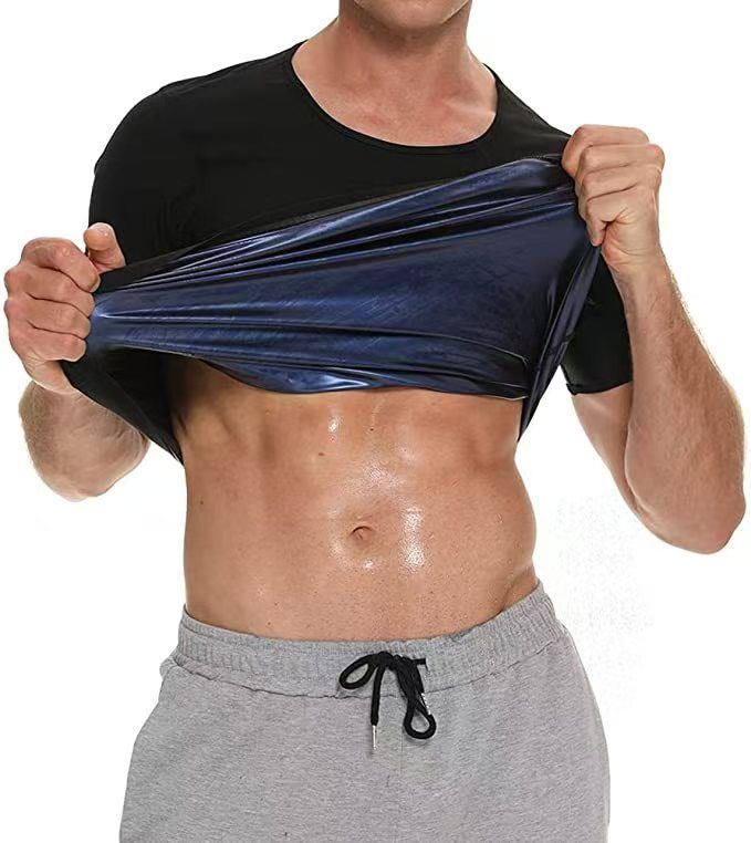 Men's Sauna Suit Shirt - Heat Trapping Sweat Compression Vest, Shapewear Top, Gym Exercise Versatile Shaper Waist Trainer Men Body Shaper Waist Trainer Sauna Suit Sweat Vest Slimming Underwear Weight