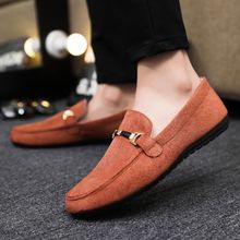 39-46 Loafers Men Handmade Leather Loafer Casual Driving Flats Slip-on Shoes Luxury Comfy Slip-on Loafers for Men Soft Driving Moccasins High Quality Flats Male Walking Shoes Suede Casual Loafers en