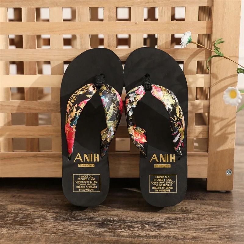 2025 Fashion Women Flip Flops Summer Beach Platform Slippers Casual Outside Wedges Sandals Summer Women Shoes Summer flip-flops women bohemian satin fabric straps casual limp heel beach sandals