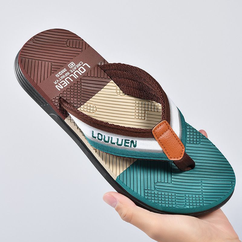 High Quality Hot Sale Men Flip Flops Summer Beach Flip Flops Men Fashion Breathable Casual Beach Men Slippers Summer Outdoor  Men Slippers Beach Sandals Summer Non-Slip Flat Slides Men Slippers