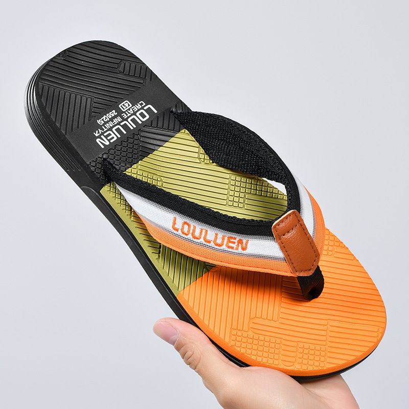 High Quality Hot Sale Men Flip Flops Summer Beach Flip Flops Men Fashion Breathable Casual Beach Men Slippers Summer Outdoor  Men Slippers Beach Sandals Summer Non-Slip Flat Slides Men Slippers