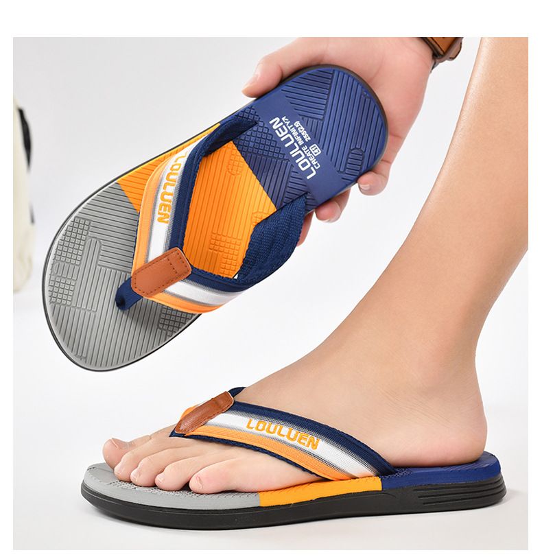 High Quality Hot Sale Men Flip Flops Summer Beach Flip Flops Men Fashion Breathable Casual Beach Men Slippers Summer Outdoor  Men Slippers Beach Sandals Summer Non-Slip Flat Slides Men Slippers