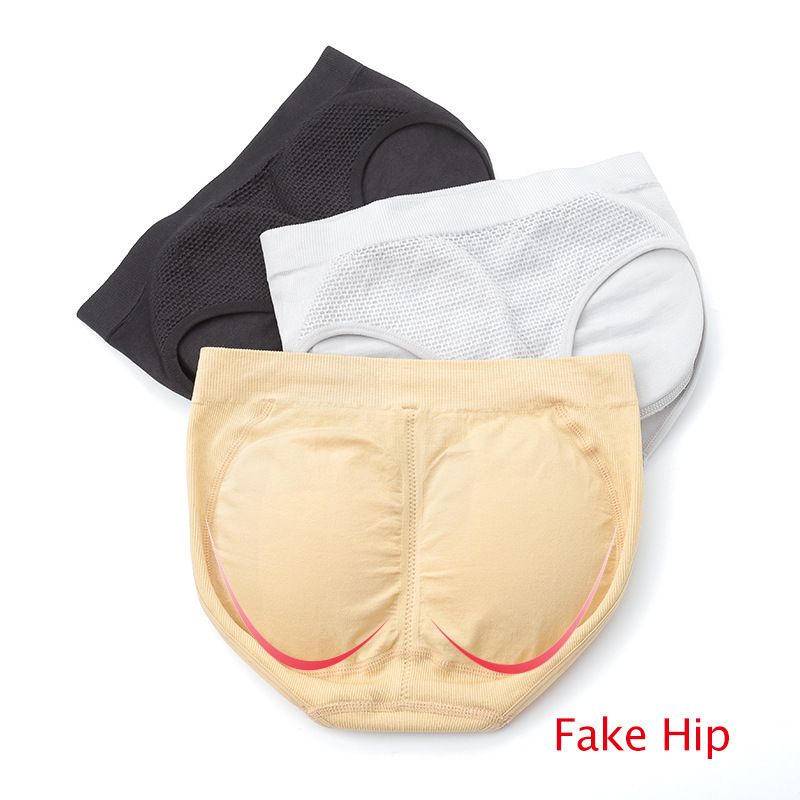 2PCS Women's Lingerie Underwear Lingerie Slimming Tummy Tucking Shaping Fake Hip-Hop Panties Women's Sponge Padded Hip-Hop Panties Women Sponge Padded Abundant Buttocks Pants