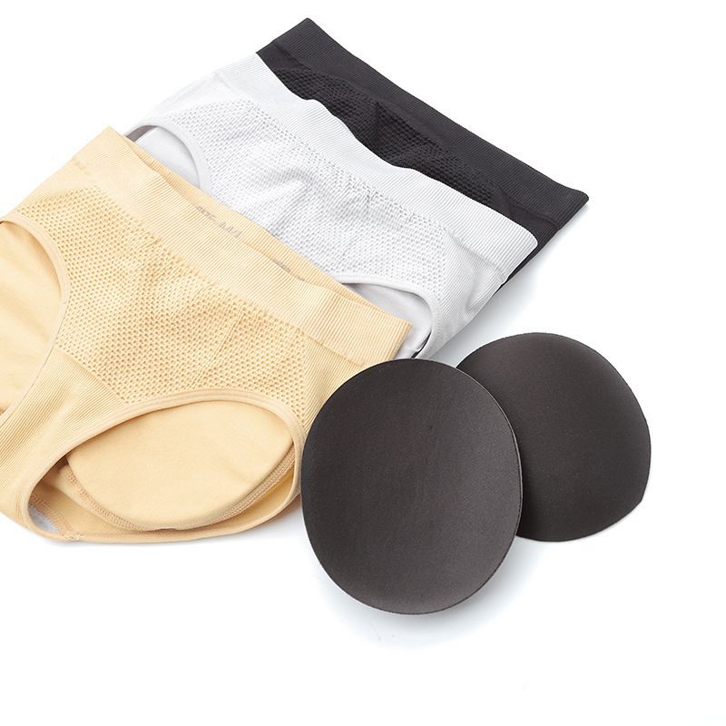 2PCS Women's Lingerie Underwear Lingerie Slimming Tummy Tucking Shaping Fake Hip-Hop Panties Women's Sponge Padded Hip-Hop Panties Women Sponge Padded Abundant Buttocks Pants
