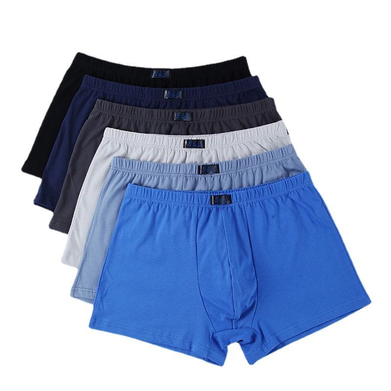 100% cotton 4Pcs Men's Boxer Pantie Lot Underpant Loose Large Short Cotton Plus Size Underwear For Men Boxer briefs Mens Cotton Underwear Boxer Shorts Mens Boxer Underwear Comfortable Shorts for Home
