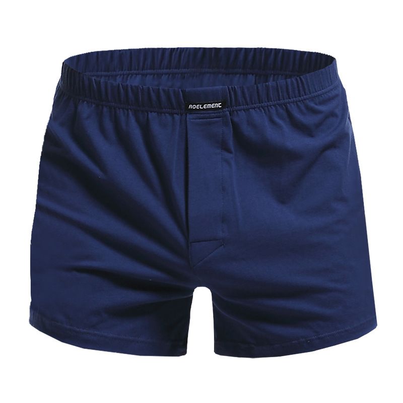 Men's cotton boxer shorts elastic waistband button men's boxer shorts home comfort shorts Men's underpants Men's underpants boxer shorts Comfortable and breathable cotton underpants Sexy underpants