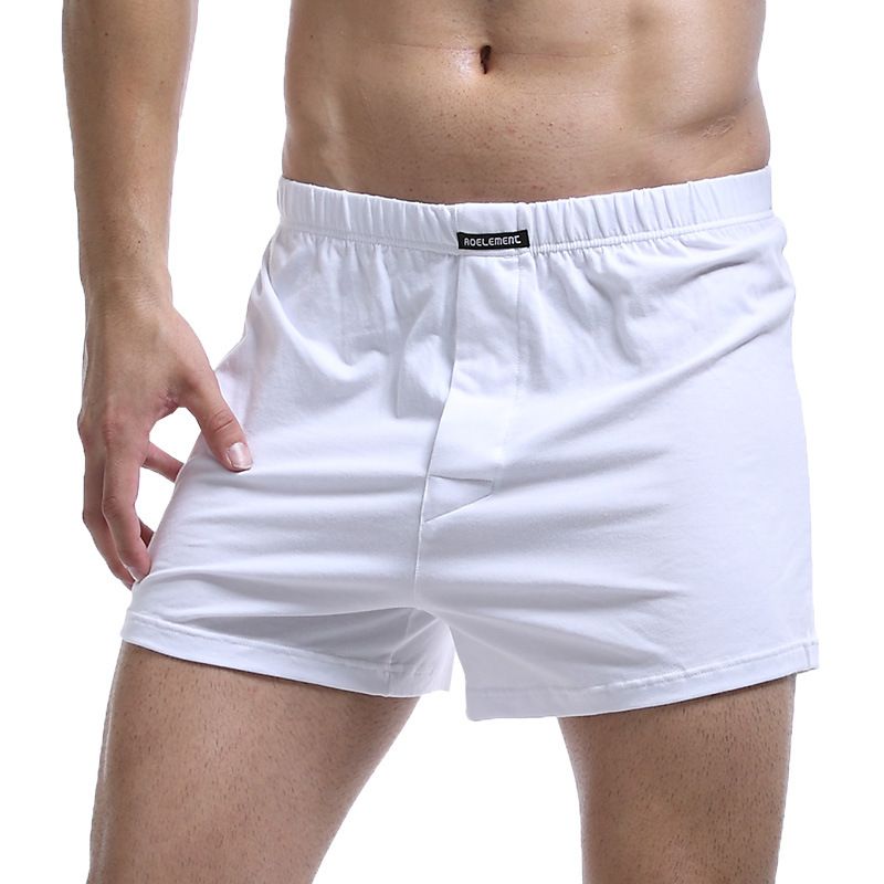 Men's cotton boxer shorts elastic waistband button men's boxer shorts home comfort shorts Men's underpants Men's underpants boxer shorts Comfortable and breathable cotton underpants Sexy underpants