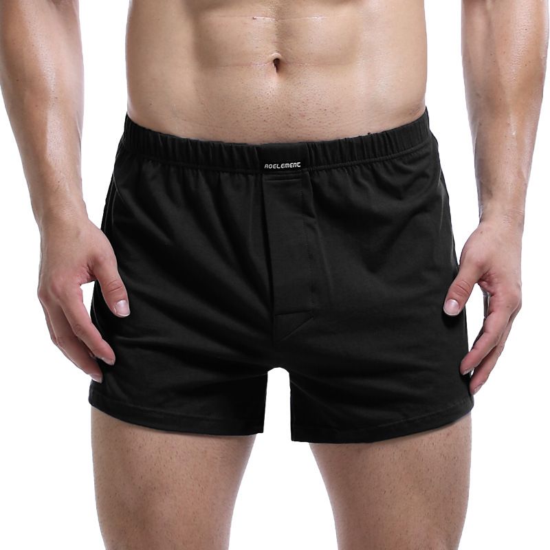 Men's cotton boxer shorts elastic waistband button men's boxer shorts home comfort shorts Men's underpants Men's underpants boxer shorts Comfortable and breathable cotton underpants Sexy underpants
