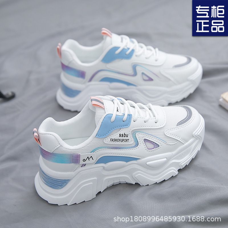 2025 Sneakers Women Platform Flat Shoes Woman Shoes Green Casual Trainers Ladies Chunky Sneakers Women Shoes Fashion Woman Casual Sneakers Women Flats Mesh Breathable Running Walking