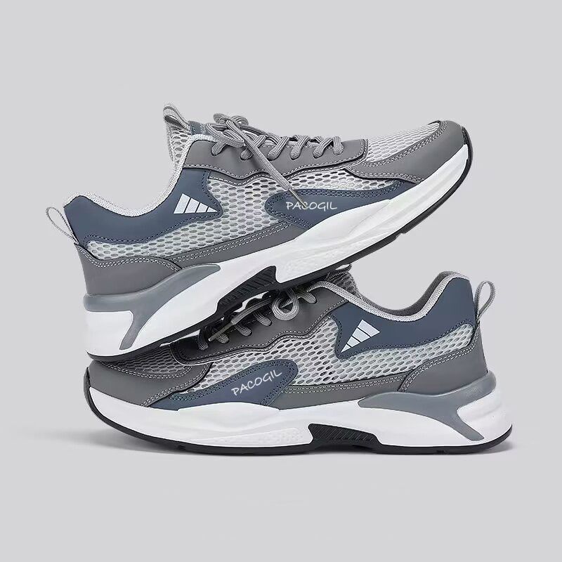 Men Casual Sport Shoes Breathable Lightweight Sneakers Outdoor Mesh Black Running Sneakers for Man Outdoor Light Comfortable Mesh Shoes Slip on Walking Shoes casual shoes