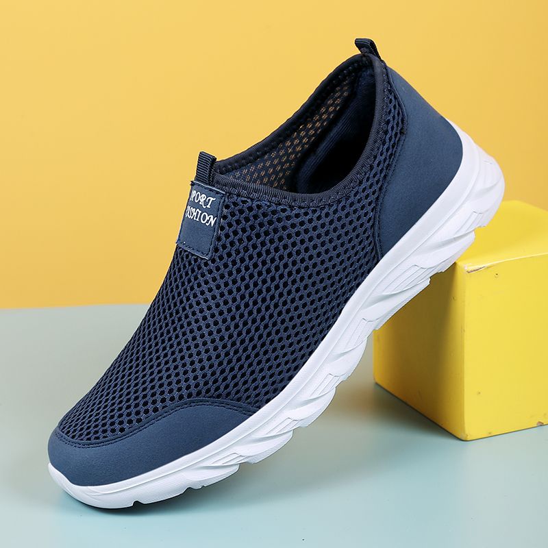Lightweight Men Casual Shoes Breathable Slip on Male Casual Sneakers Anti-slip Men's Flats Outdoor Walking Shoes Size 38-46