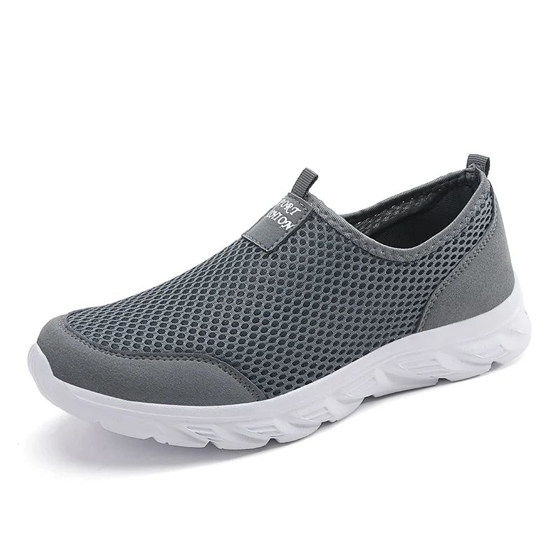 Lightweight Men Casual Shoes Breathable Slip on Male Casual Sneakers Anti-slip Men's Flats Outdoor Walking Shoes Size 38-46