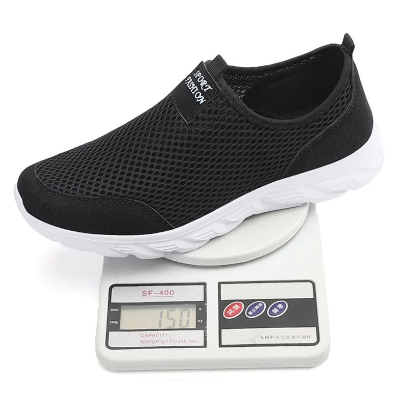 Lightweight Men Casual Shoes Breathable Slip on Male Casual Sneakers Anti-slip Men's Flats Outdoor Walking Shoes Size 38-46
