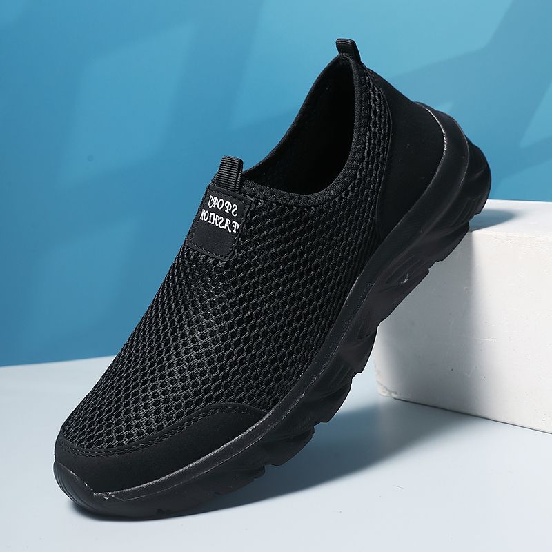 Lightweight Men Casual Shoes Breathable Slip on Male Casual Sneakers Anti-slip Men's Flats Outdoor Walking Shoes Size 38-46