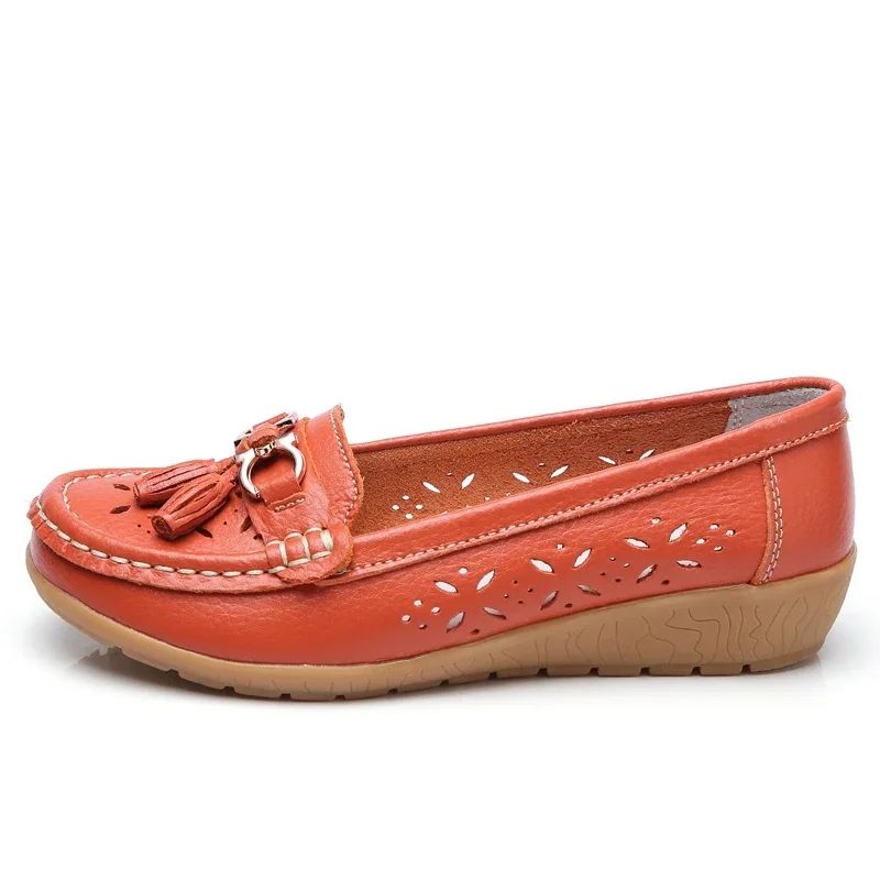 Genuine Leather Flats Shoes Women Loafers Trend Vintage Suede Loafers Women's Casual British Style Flat Single Shoes Dress High Heeled Shoes Elegant Low Heeled Women's Shoes Formal Fashion Light Cut