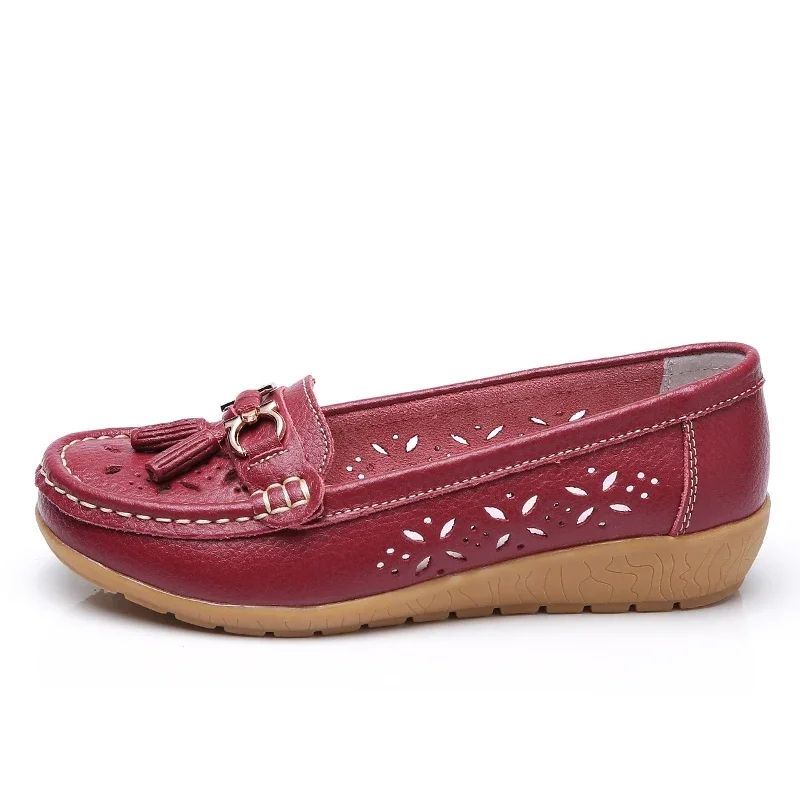 Genuine Leather Flats Shoes Women Loafers Trend Vintage Suede Loafers Women's Casual British Style Flat Single Shoes Dress High Heeled Shoes Elegant Low Heeled Women's Shoes Formal Fashion Light Cut