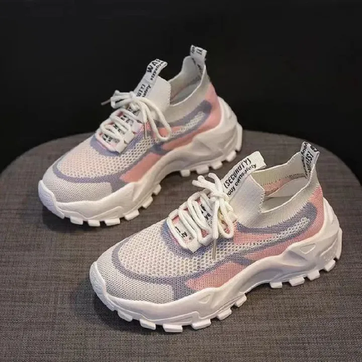 New female Shoes All-Match Mesh Casual Shoes Deodorant Soft Bottom Shoes Spring and Autumn Breathable Sneaker female Shoes Sneakers Women Platform Flat Shoes Woman Shoes Casual Trainers Ladies