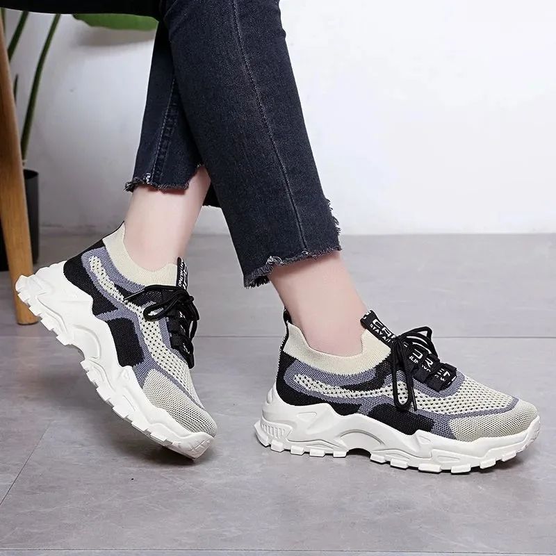 New female Shoes All-Match Mesh Casual Shoes Deodorant Soft Bottom Shoes Spring and Autumn Breathable Sneaker female Shoes Sneakers Women Platform Flat Shoes Woman Shoes Casual Trainers Ladies