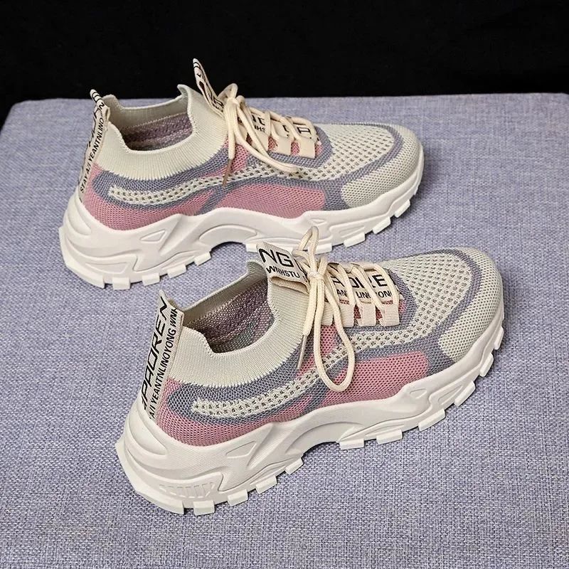 New female Shoes All-Match Mesh Casual Shoes Deodorant Soft Bottom Shoes Spring and Autumn Breathable Sneaker female Shoes Sneakers Women Platform Flat Shoes Woman Shoes Casual Trainers Ladies
