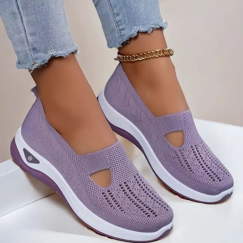 New women's sports shoes, fashionable, breathable, lightweight, non-slip, wear-resistant, casual sports shoes, flat shoes Barefoot Walking Shoes for Women Mesh Breathable Comfortable Orthopedic Shoes