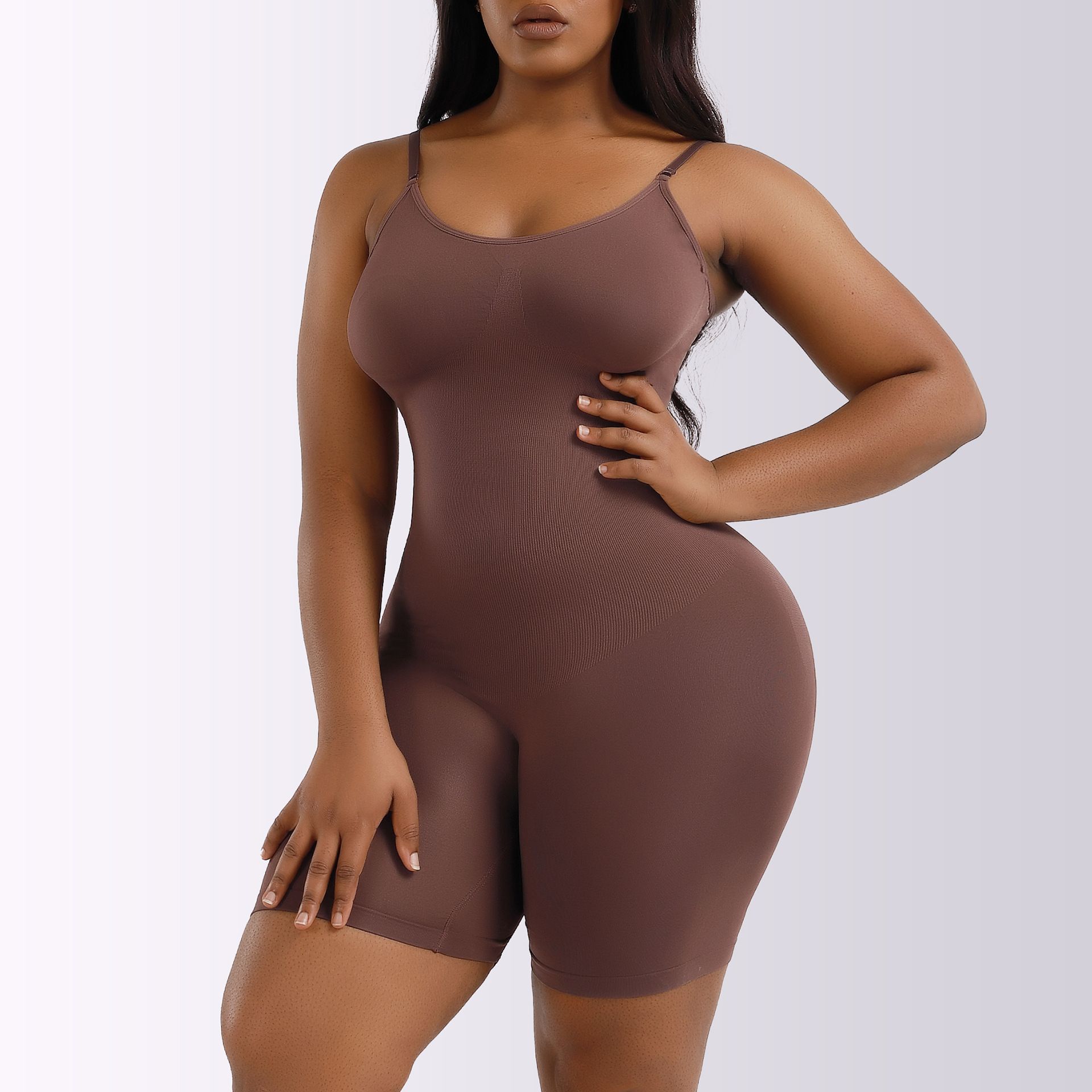 Solid Seamless Shaping Shapewear Bodysuit, Tummy Control Butt Lifting Slimmer Body Shaper Comfort Seamless Bodysuit Plus Size Tummy Control Shapewear Flat Belly Slimming Underwear Full Body Shaper
