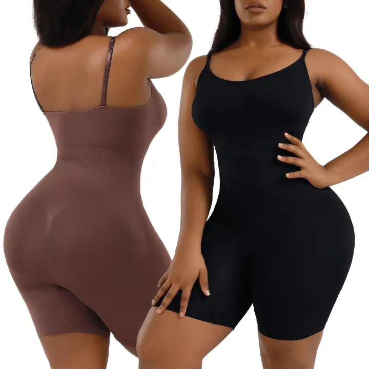 Solid Seamless Shaping Shapewear Bodysuit, Tummy Control Butt Lifting Slimmer Body Shaper Comfort Seamless Bodysuit Plus Size Tummy Control Shapewear Flat Belly Slimming Underwear Full Body Shaper