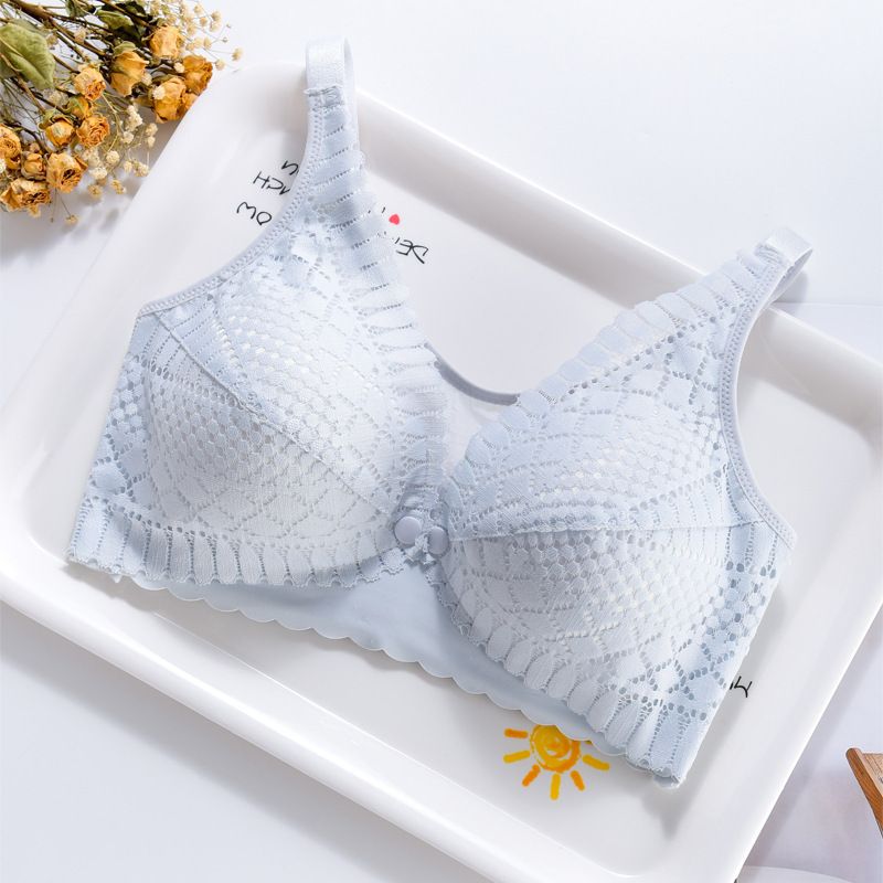 Front Button Maternity Nursing Bra Adjustable Gathered Underwear Comfortable Breastfeeding Bra for Feeding Pregnant Women Clothes