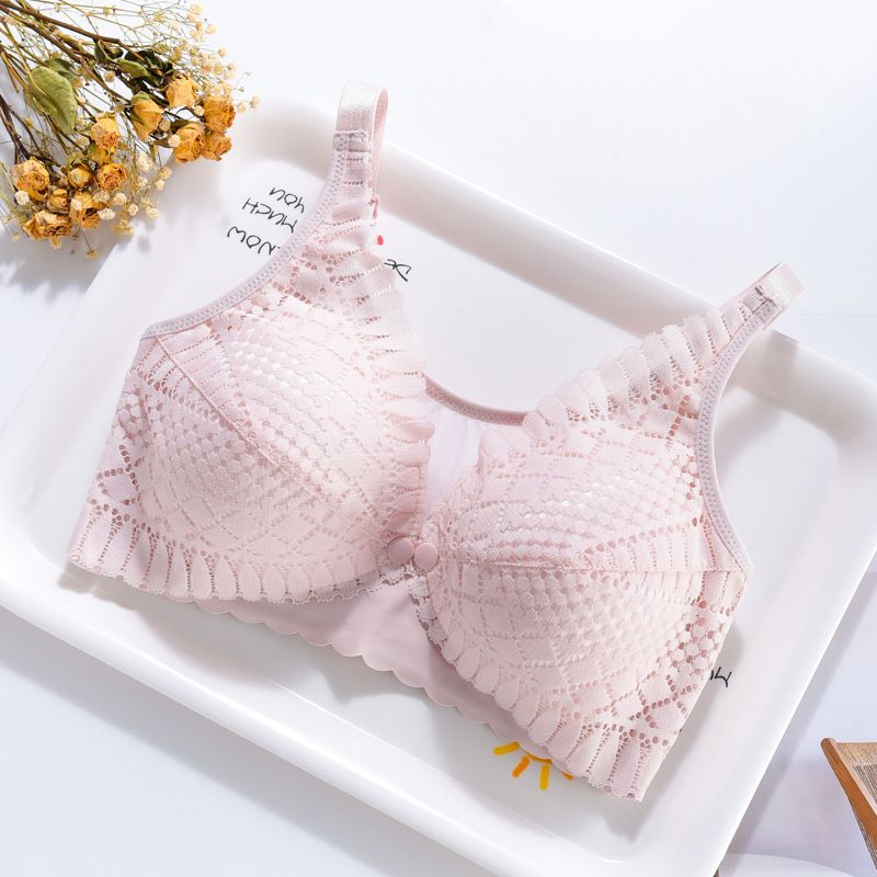 Front Button Maternity Nursing Bra Adjustable Gathered Underwear Comfortable Breastfeeding Bra for Feeding Pregnant Women Clothes