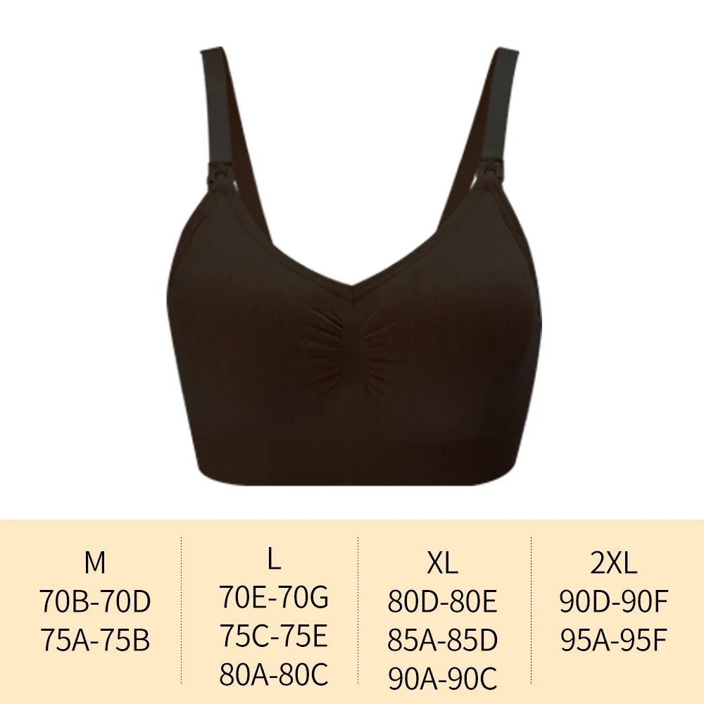 2PCS High Quality Single Handed Front Buckle Nursing Bra Breathable Women Breastfeeding Underwear Seamless Maternity Bra Push Up Front Open Nursing Bra Maternity Jelly Gel Laser Cutting Seamless