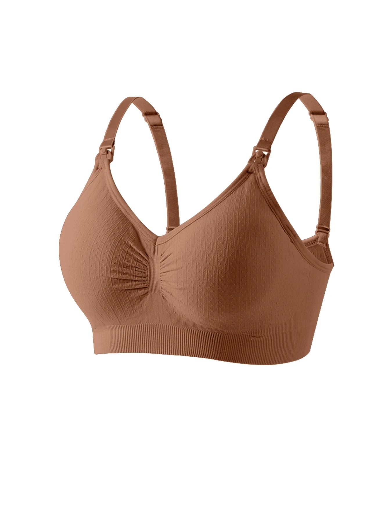 2PCS High Quality Single Handed Front Buckle Nursing Bra Breathable Women Breastfeeding Underwear Seamless Maternity Bra Push Up Front Open Nursing Bra Maternity Jelly Gel Laser Cutting Seamless