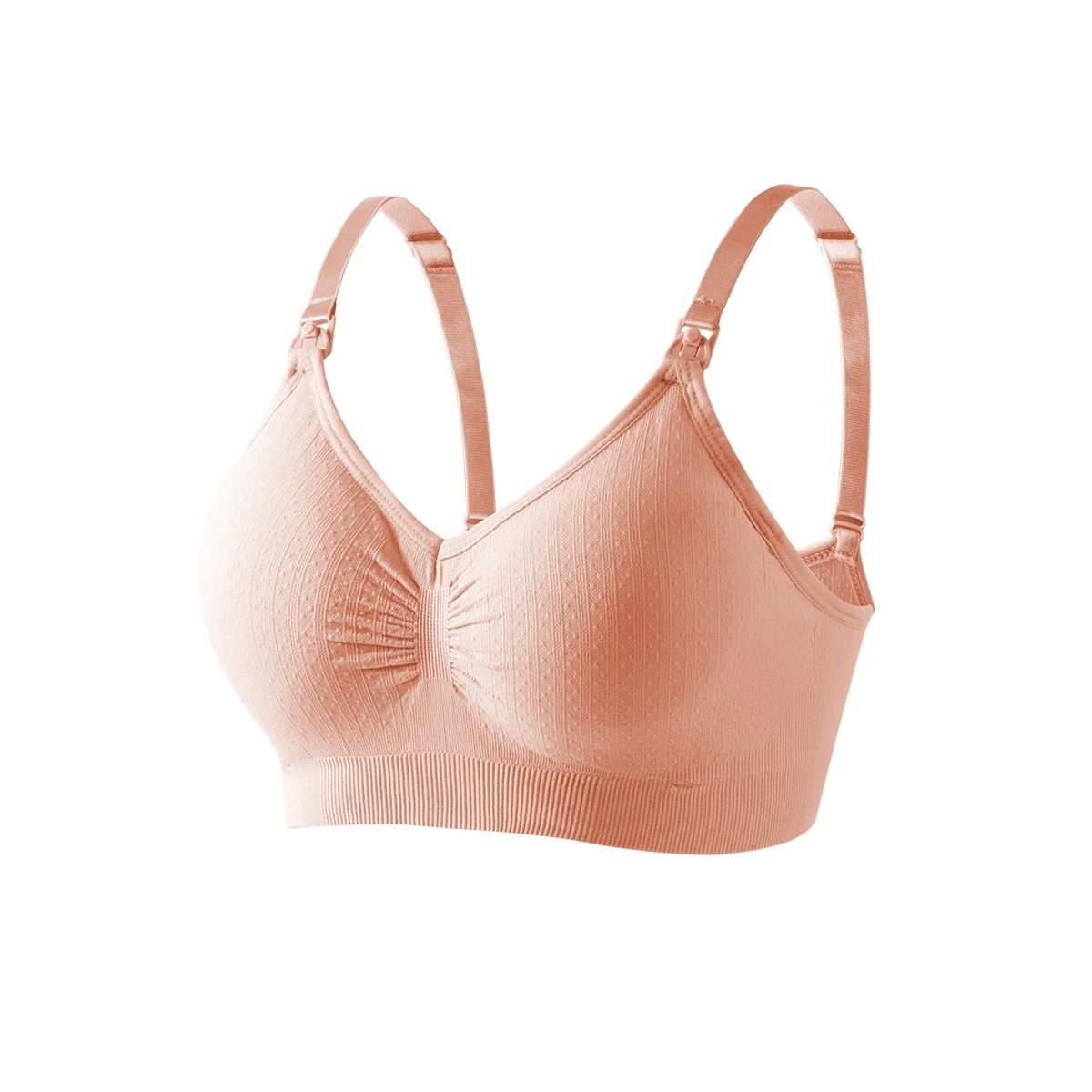 2PCS High Quality Single Handed Front Buckle Nursing Bra Breathable Women Breastfeeding Underwear Seamless Maternity Bra Push Up Front Open Nursing Bra Maternity Jelly Gel Laser Cutting Seamless