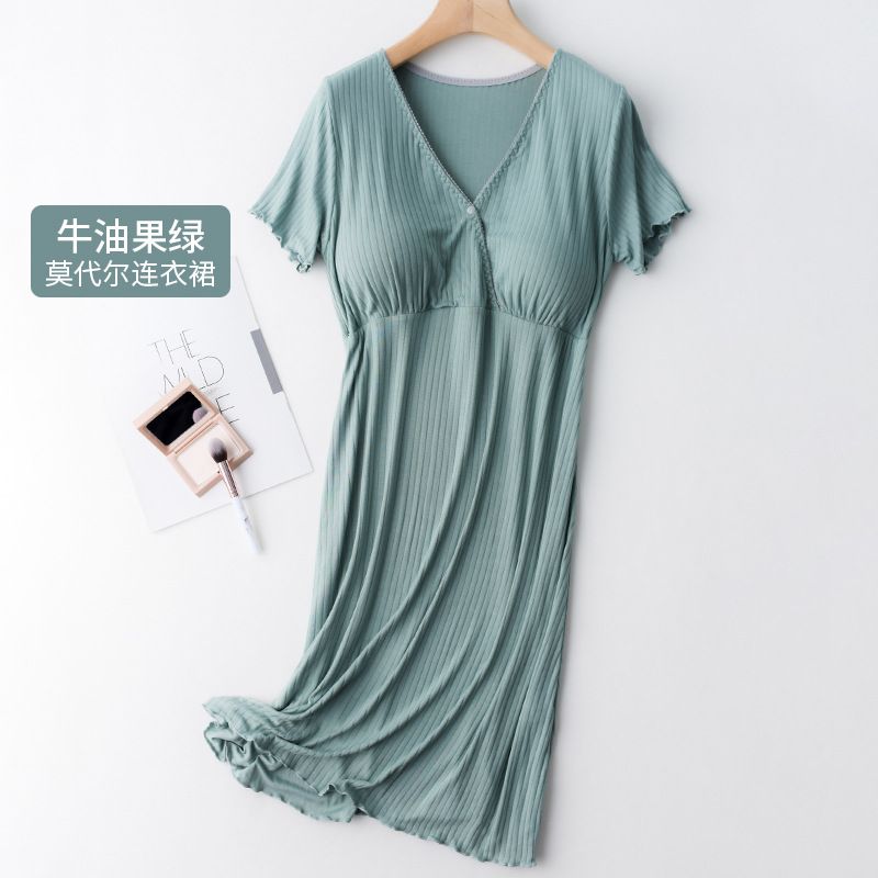 Modal Maternity Clothes Breastfeeding Nightgowns Nursing Sleepwear Hospital Loose Fitting Breast Feeding Pajamas Pregnancy Dress