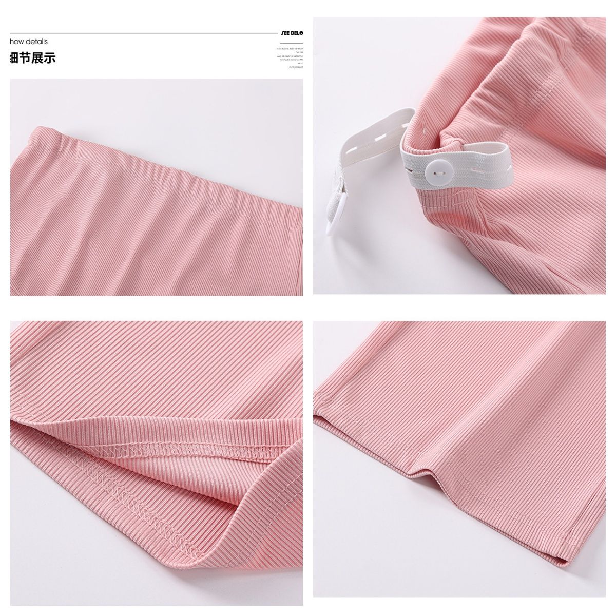 Summer Maternity Pants Summer Ice Silk Pants Wide Leg Pants Thin Wear Loose Pleated Maternity Nine-point Pants