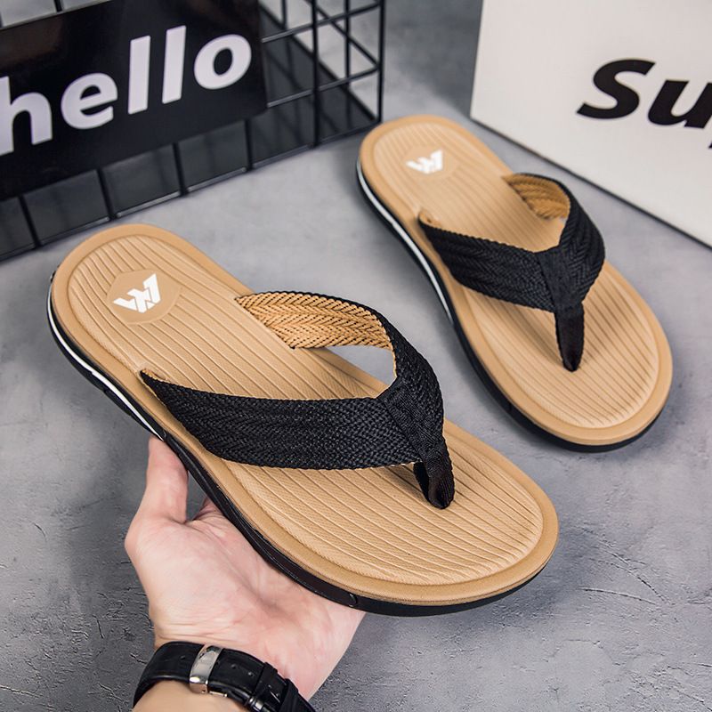 New Sandals Shoes Men Summer Men Flip Flops High Quality Beach Sandals Anti-slip Casual Shoes Man Slippers Casual Flip Flops For Men Slippers Beach Sandals Summer Non-Slip Flat Slides