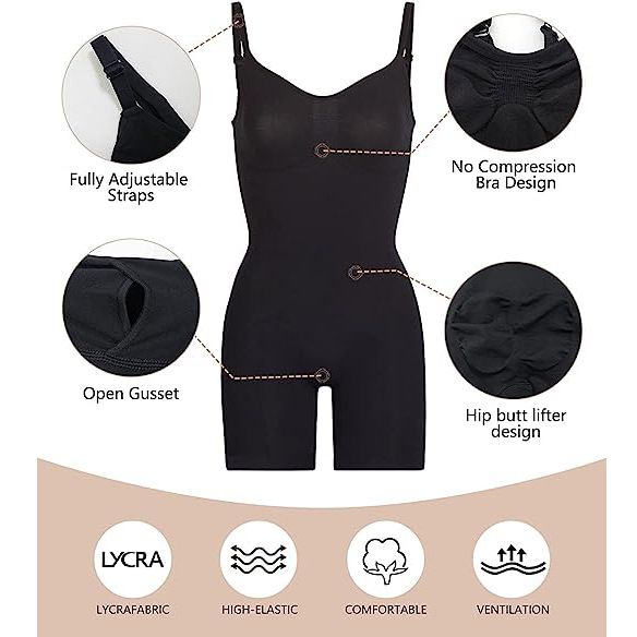 Bodysuit for Women Tummy Control Shapewear Seamless High Waist Flat Belly Belt Stretch Shapewear Body Shaper High Elastic Bodysuit for Women Tummy Control Shapewear Seamless Bodysuit Women Butt Lifter