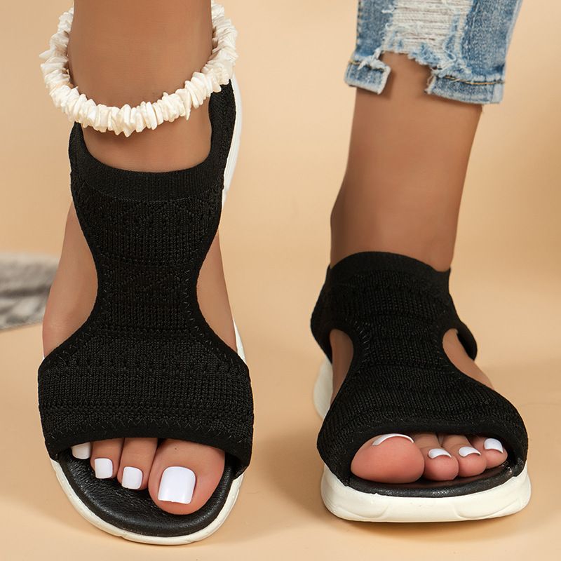 Women's Shoes Summer 2025 Comfort Casual Sport Sandals Women Beach Wedge Sandals Women Platform Sandals Roman Sandals Plus Size Women Summer Shoes New Mesh Fish Platform Sandals Women's Open Toe Wedge