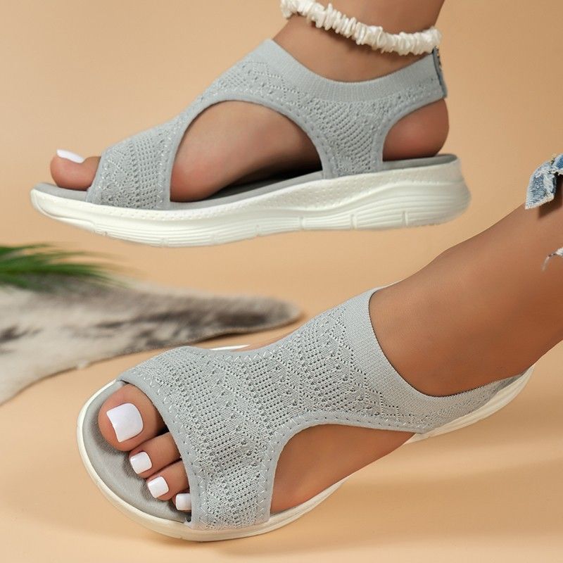 Women's Shoes Summer 2025 Comfort Casual Sport Sandals Women Beach Wedge Sandals Women Platform Sandals Roman Sandals Plus Size Women Summer Shoes New Mesh Fish Platform Sandals Women's Open Toe Wedge
