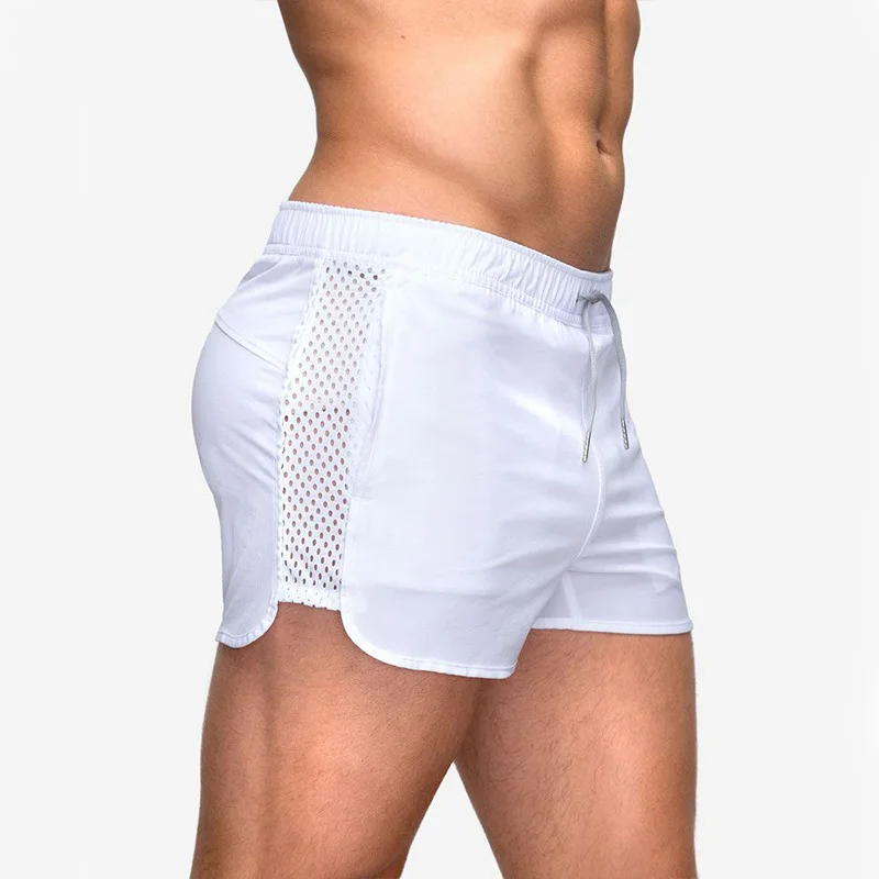 Fitness Running Shorts Men Quick Dry Mesh Training Sports Gym Shorts Sport Jogging Short Pants with Pockets Summer Shorts Men‘s Elastic mesh quick-drying fitness training sprint sports shorts