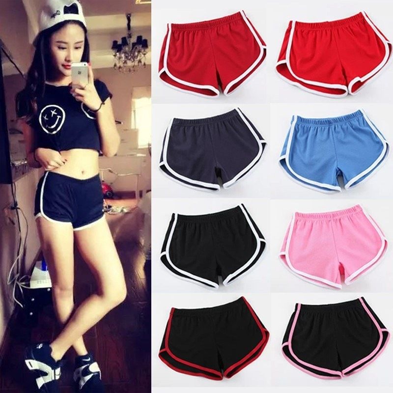 2PCS Fashion Stretch Waist Casual Shorts Woman High Waist Black White Shorts Harajuku Beach 2025 Sexy Short Women'S Clothing Women's Stretch Waist Casual Shorts, High Waist Shorts, Harajuku Beach
