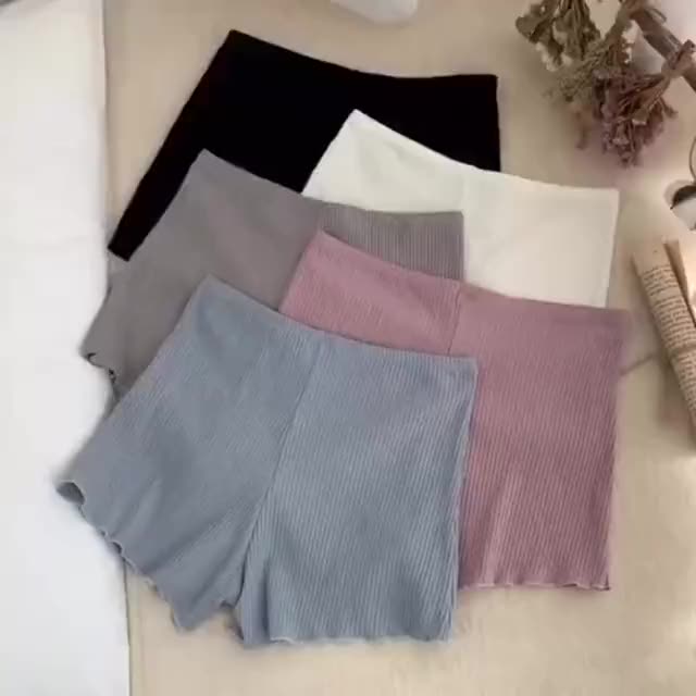 2PCS Seamless Safety Short Pants Summer Women Plus Size Boxers For Female Anti Rub Safety Shorts Under Skirt Panties Underwear Boxers Underwear Protective Panties Under Dress Cycling Pants