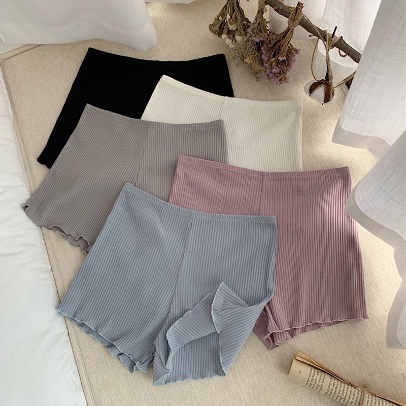 2PCS Seamless Safety Short Pants Summer Women Plus Size Boxers For Female Anti Rub Safety Shorts Under Skirt Panties Underwear Boxers Underwear Protective Panties Under Dress Cycling Pants