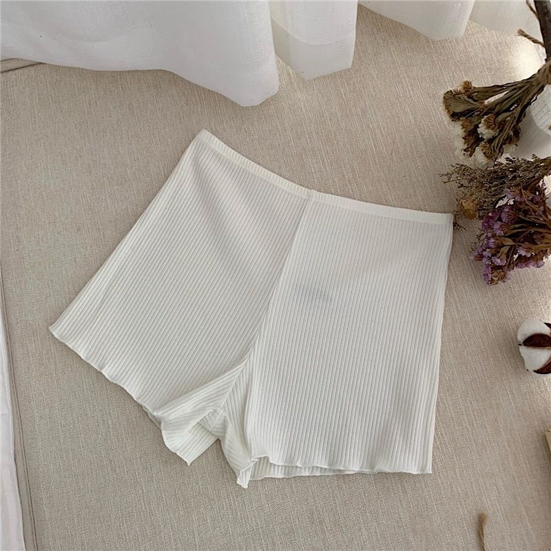 2PCS Seamless Safety Short Pants Summer Women Plus Size Boxers For Female Anti Rub Safety Shorts Under Skirt Panties Underwear Boxers Underwear Protective Panties Under Dress Cycling Pants