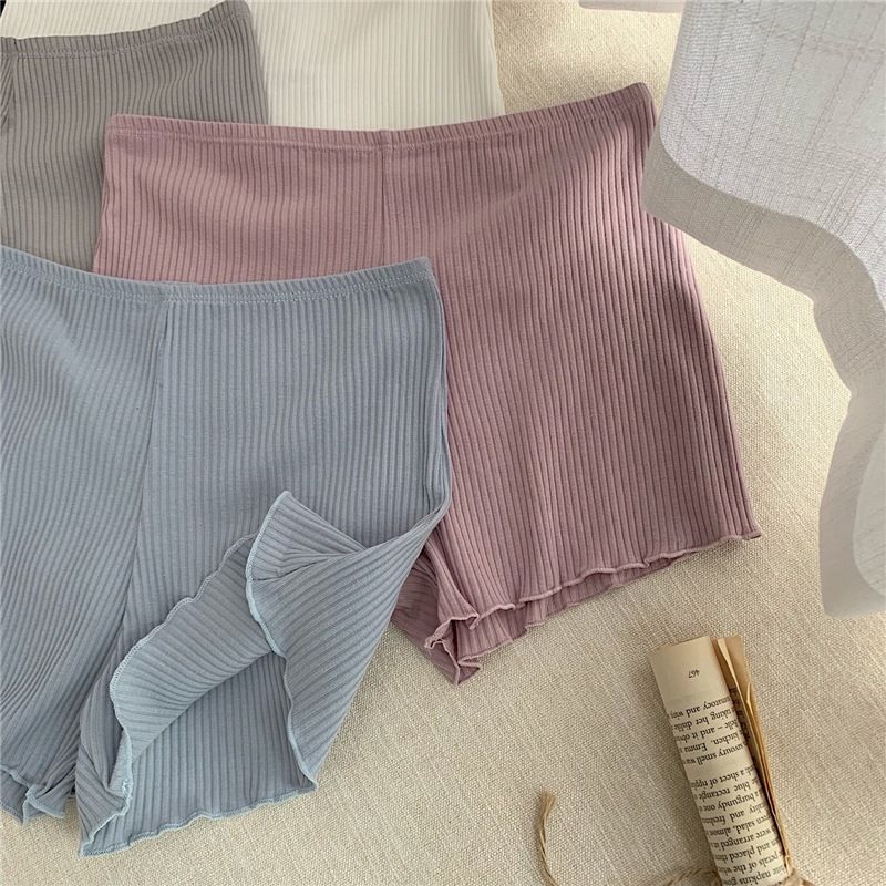 2PCS Seamless Safety Short Pants Summer Women Plus Size Boxers For Female Anti Rub Safety Shorts Under Skirt Panties Underwear Boxers Underwear Protective Panties Under Dress Cycling Pants