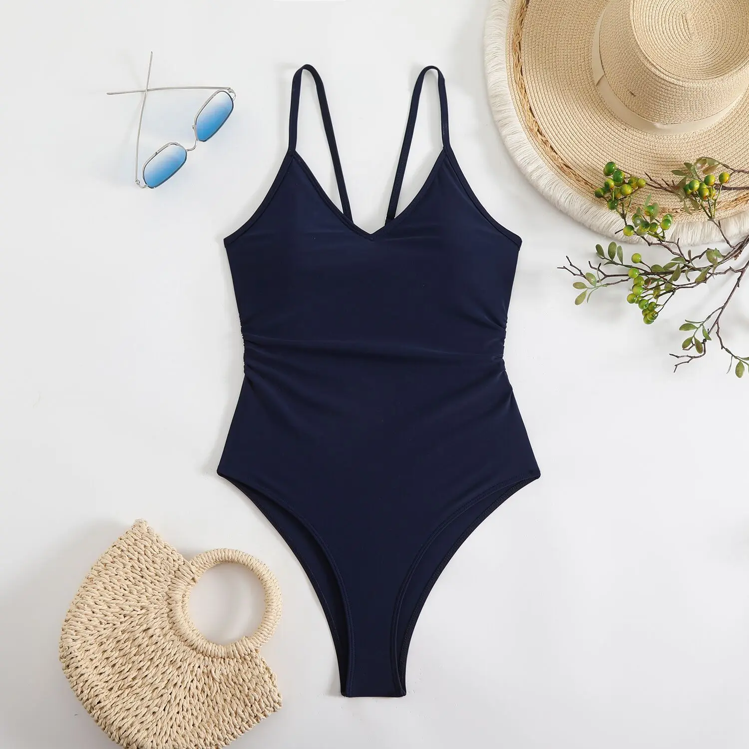 Sexy Bikinis Woman Swimwear One Piece Women's Swimsuit 2025 Female High Leg Bath Bathing Suits Swimming for Beach Wear Monokini  Swimsuit Women One Piece Solid Swimwear Female Beachwear Bathers Bathin