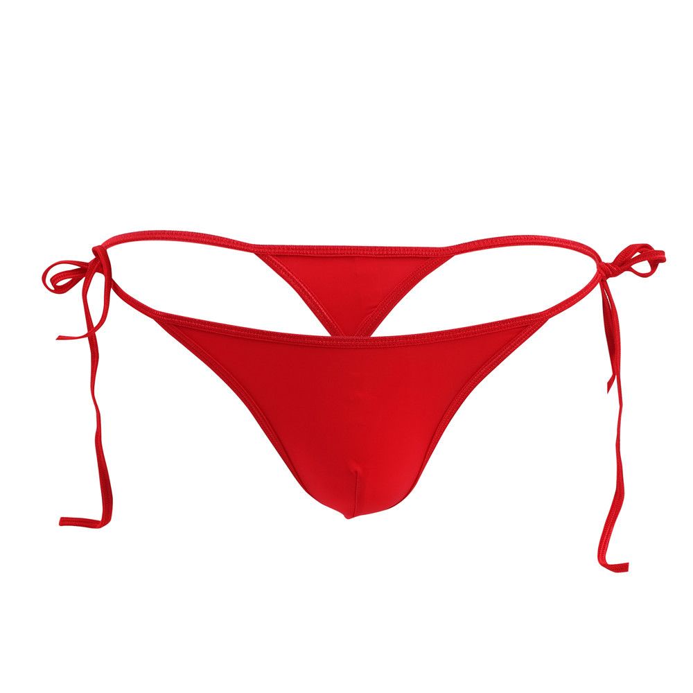 2 PCS Sexy Men's Thongs Viscose Lacing Up Breathable Ultra Low Waist Backless Briefs Underpants Thong Man Underwear For Men